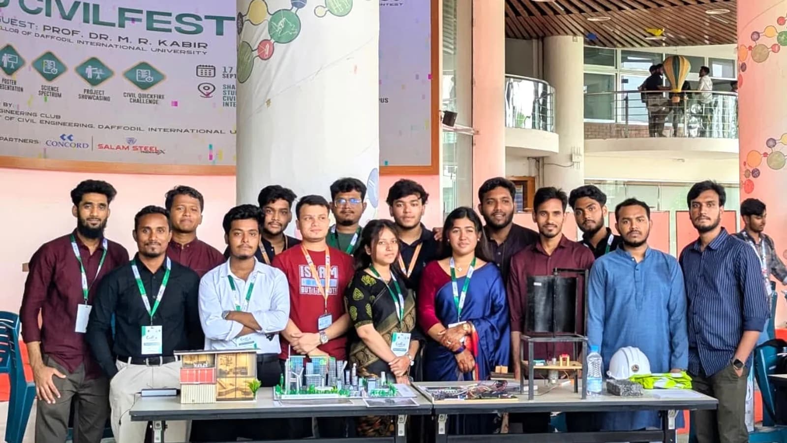 Sonargaon University Civil Engineering students engaged in laboratory work